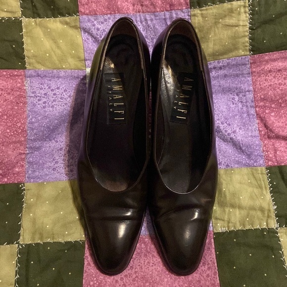 Amalfi Shoes - Amalfi Italy brown block heels Size 9.5‎